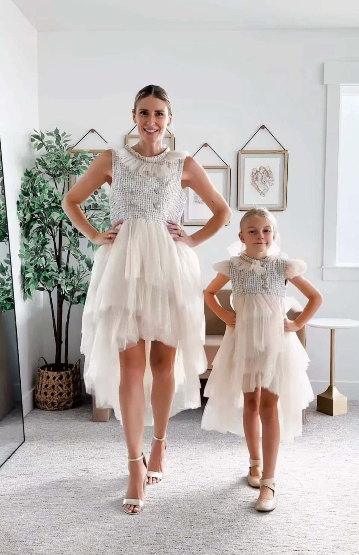 Women | Fira Tweed Mom Dress | Beige