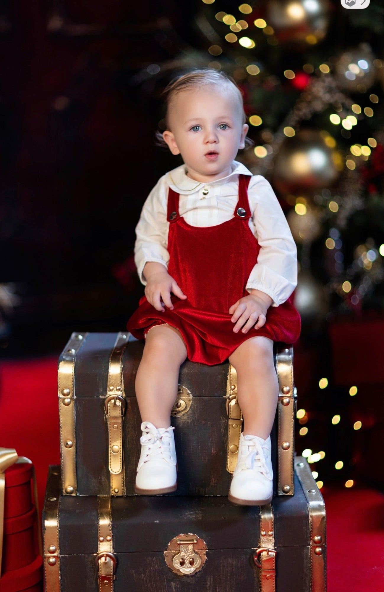 Boy | Victor Ceremony Romper and Shirt | Red x White