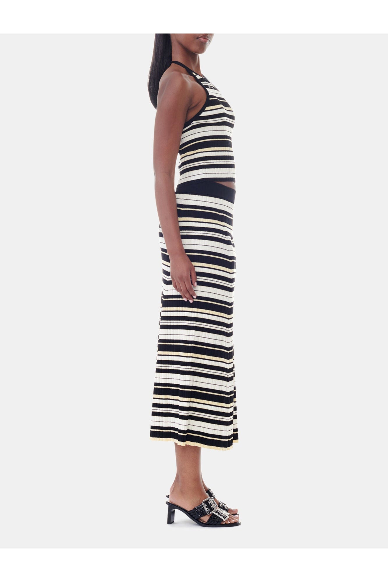 Future Rib Halterneck Top | Multicolour