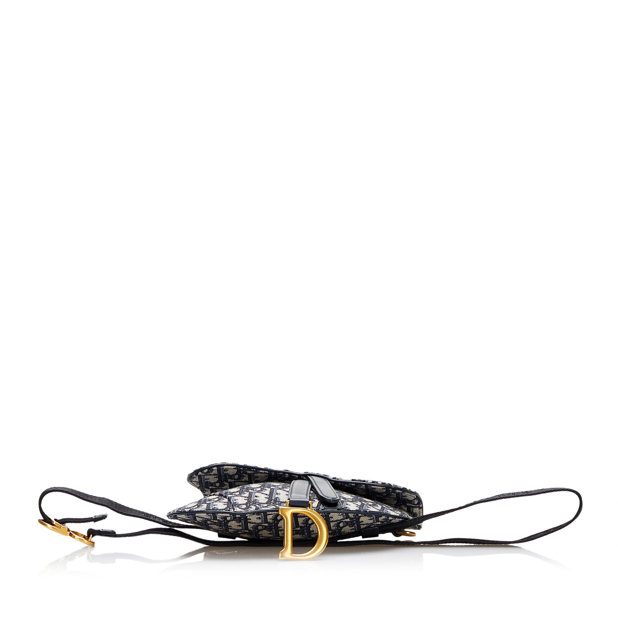 Dior | Pre-Owned Oblique Canvas Saddle Belt Bag - II | Blue