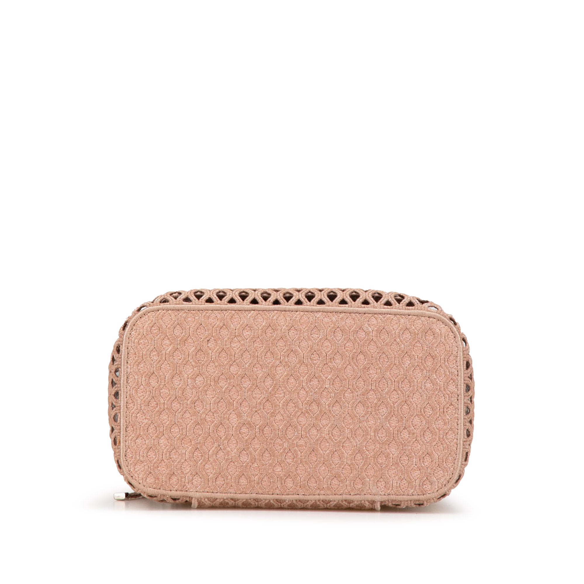 Dior | Pre-Owned Mesh Embroidered Diortravel Vanity Case | Pink