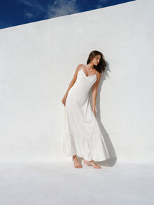 Gia Long Dress | White