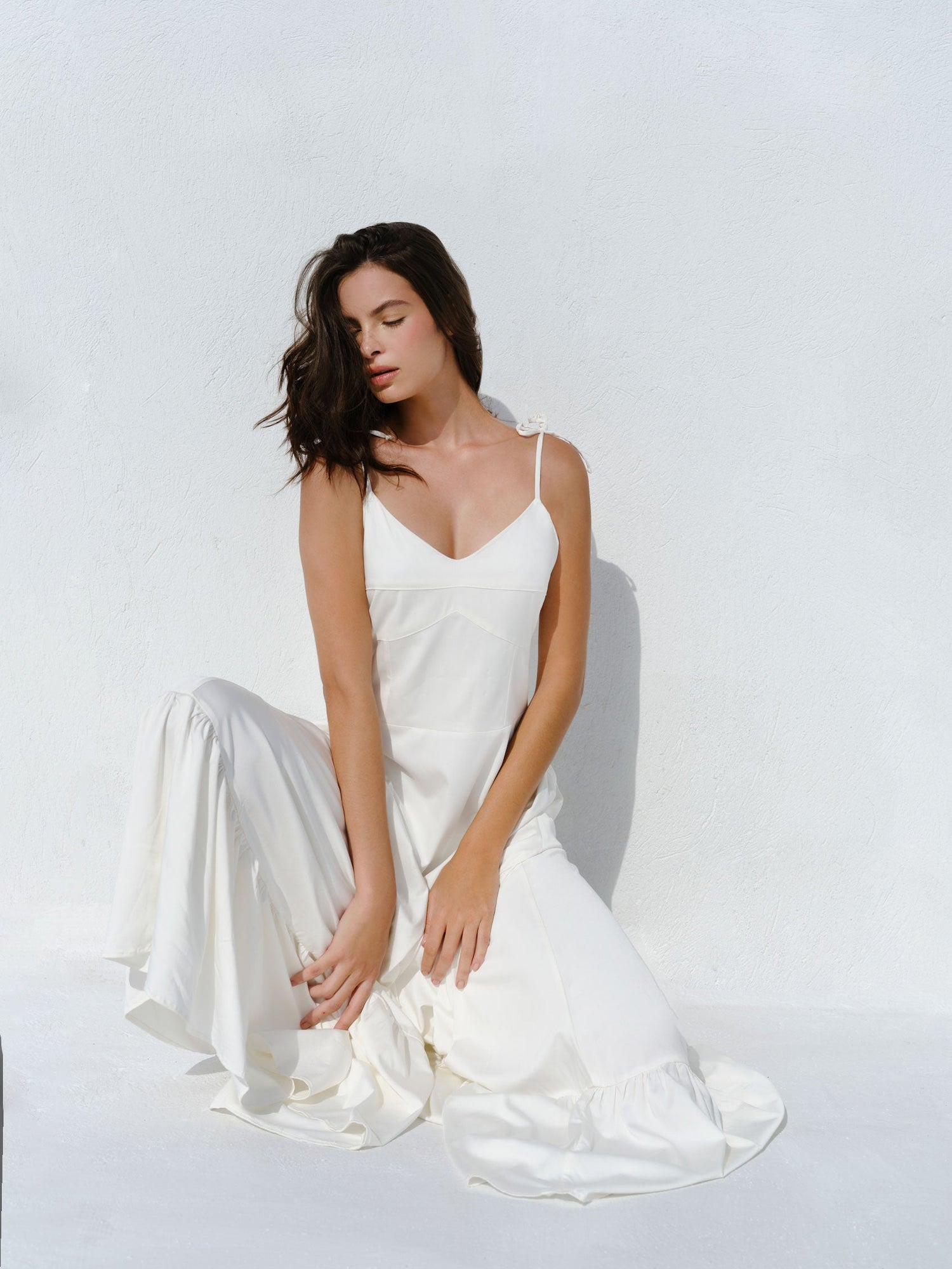 Gia Long Dress | White