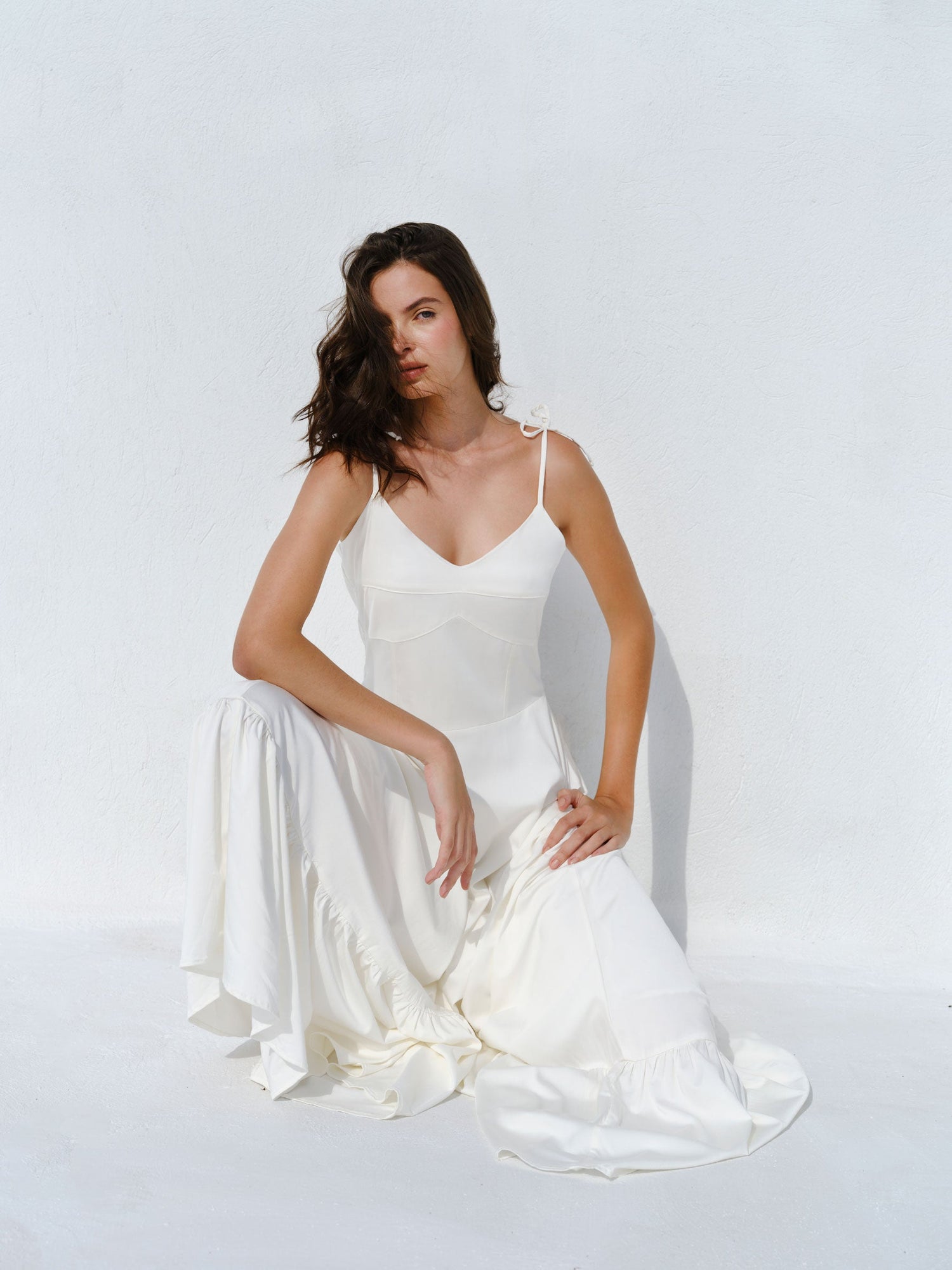 Gia Long Dress | White