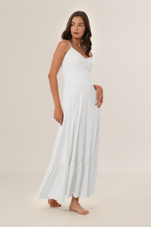 Gia Long Dress | White