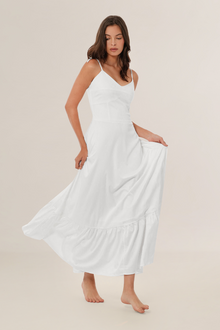 Gia Long Dress | White