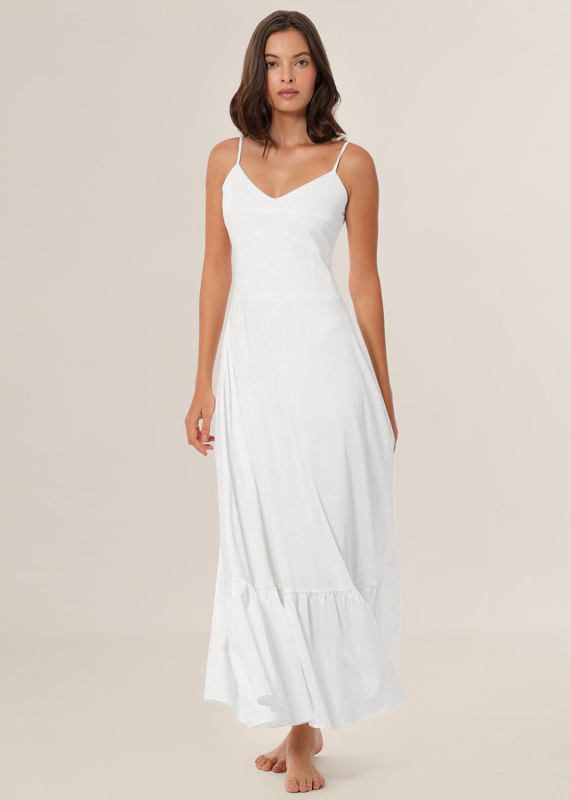 Gia Long Dress | White