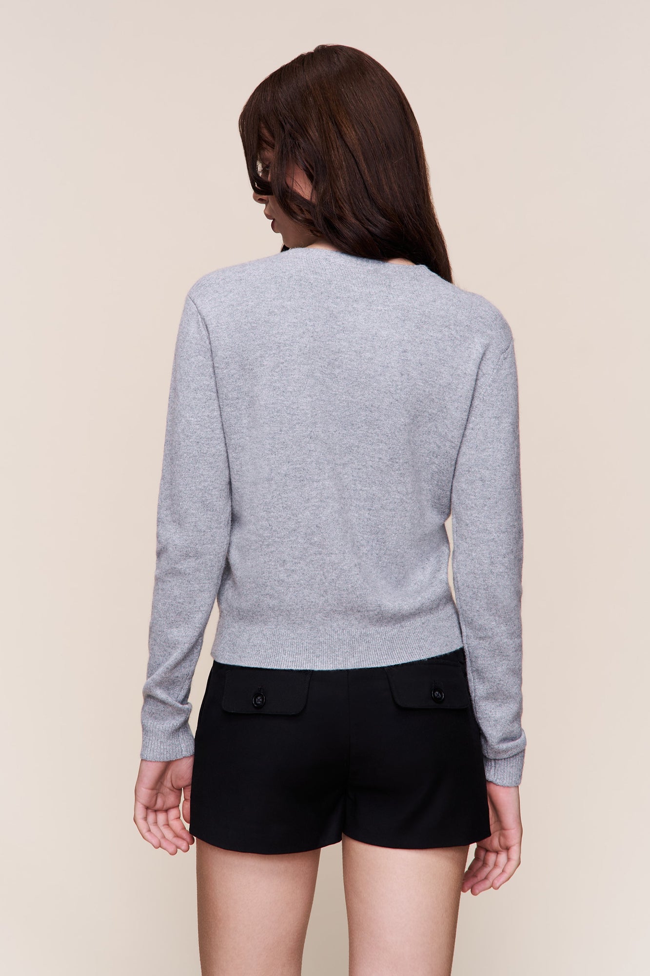Womens | June Relaxed Wool Cardigan | Heather Grey