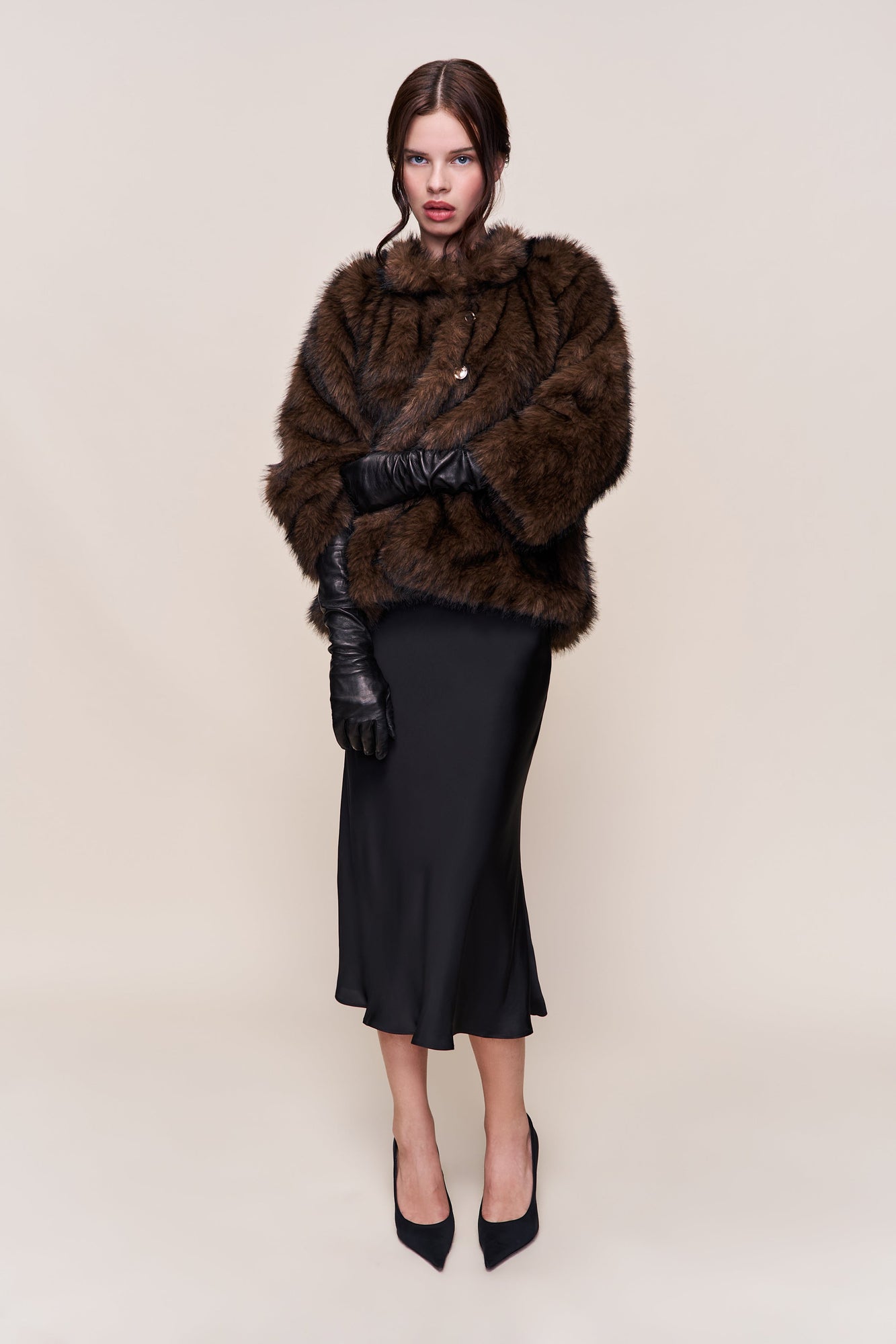 Womens | Lucienne Faux Fur Topper | Espresso