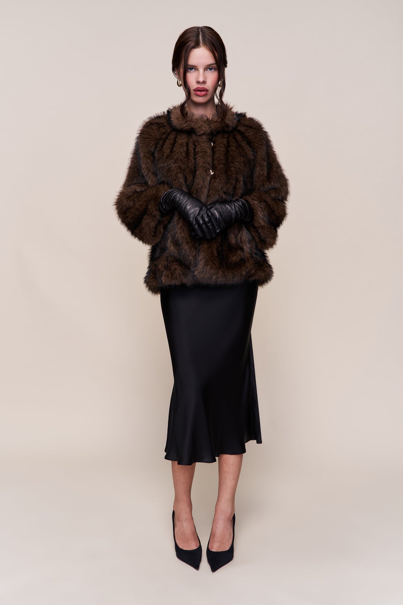Womens | Lucienne Faux Fur Topper | Espresso