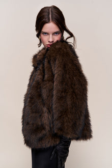 Womens | Lucienne Faux Fur Topper | Espresso