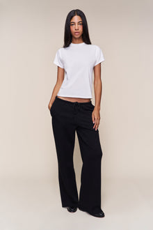 Womens | Drawstring Fleece Pant | Black