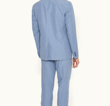 Garret Tailored Fit, Italian Made, Two-Button Unstructured Blazer | Springfield Blue