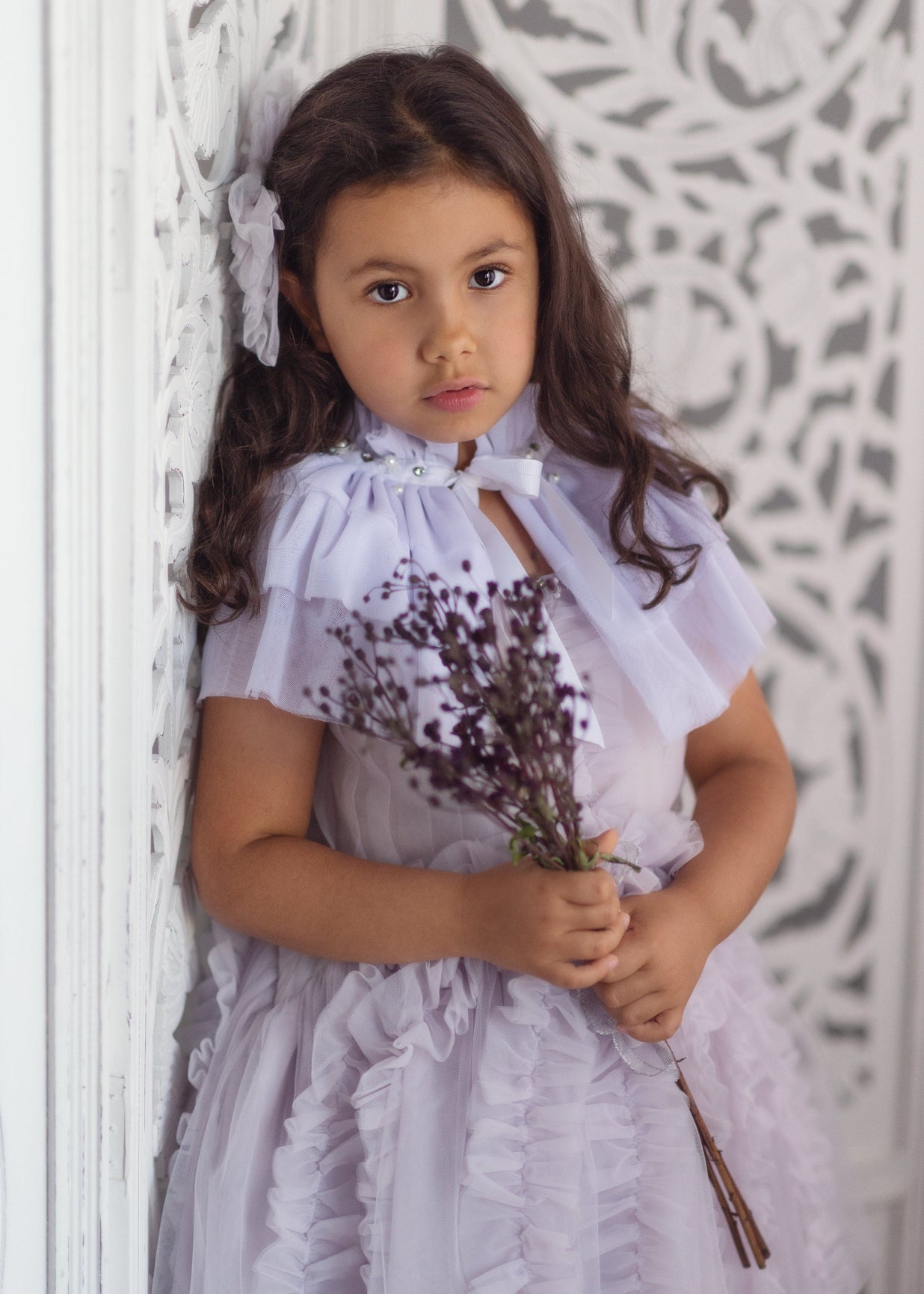 Girl | Ariel Victorian Tulle Cape | Lavender