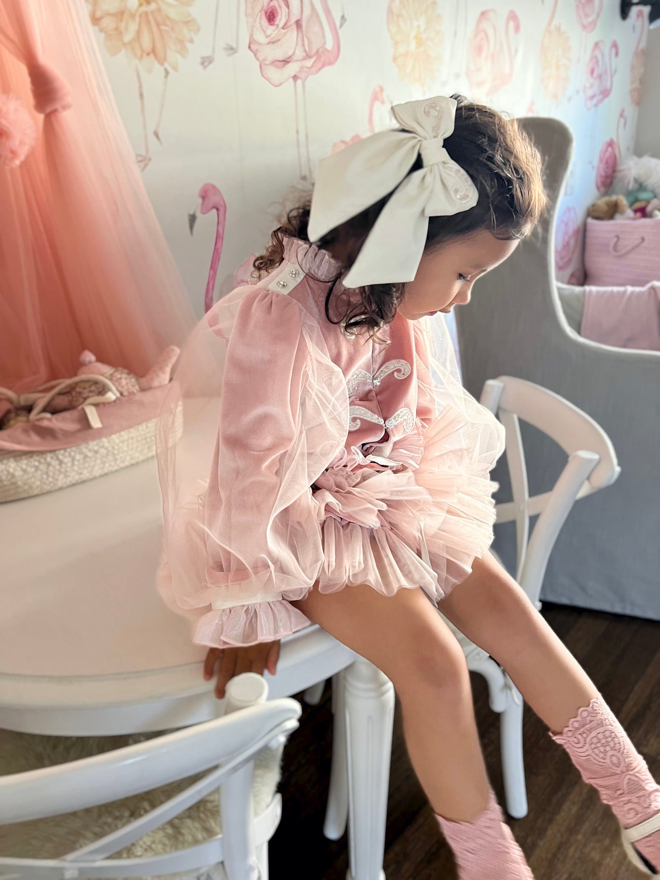 Girl | Clara Hair Bow | Pink