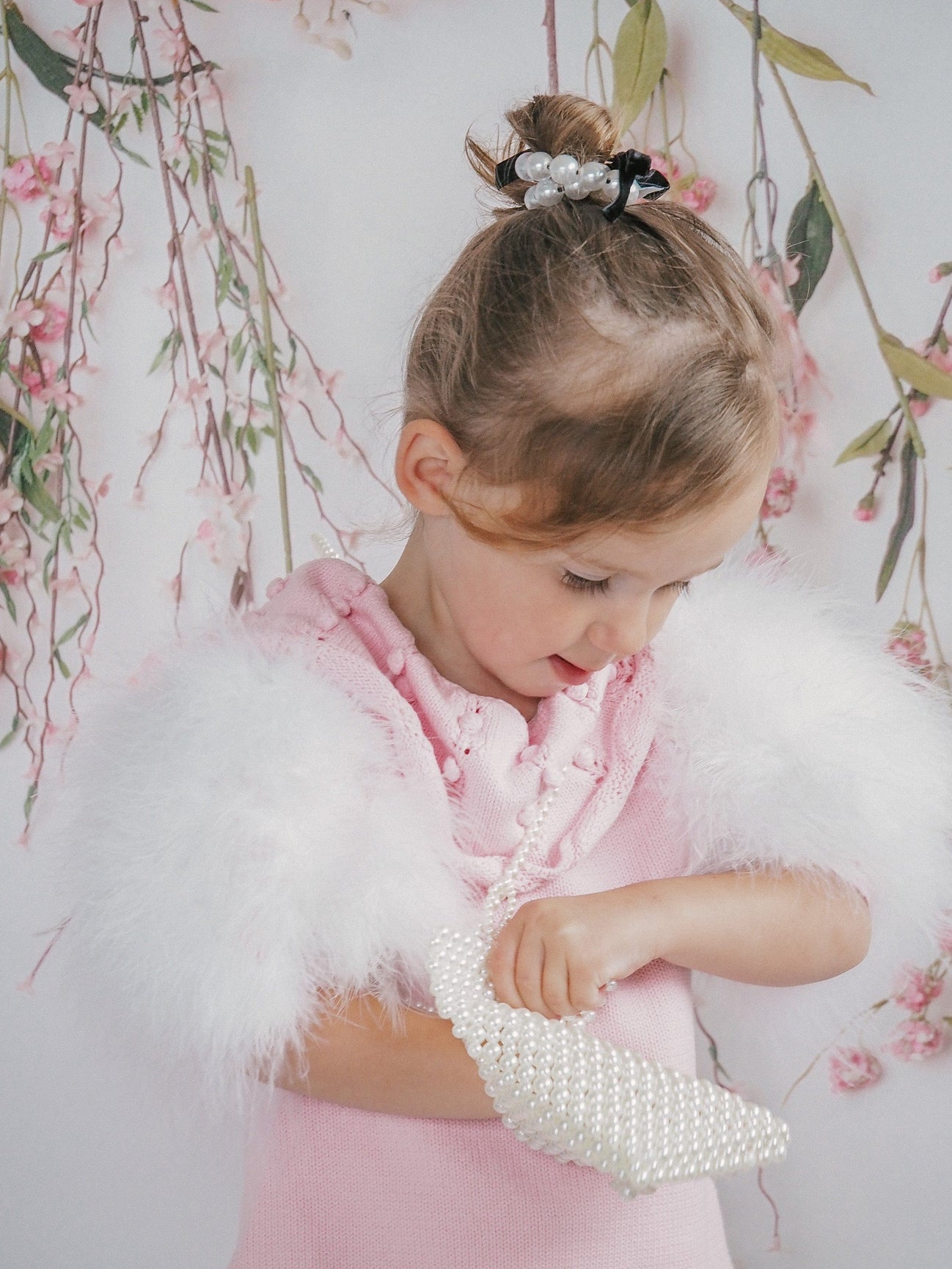 Girl | Ella Knit Feather Dress | Pink
