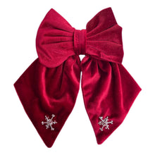 Girl | Holly Velvet Hair Bow | Red