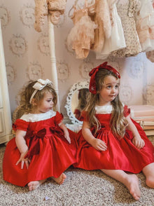 Girl | Holly Velvet Hair Bow | Red