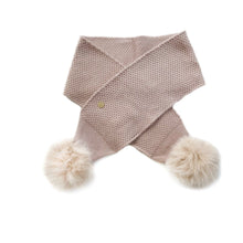 Girl | Honeycomb Dusty Fox Fur Cashmere Scarf | Pink