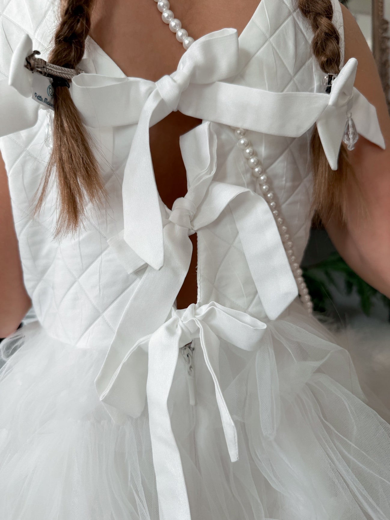 Girl | Poppy Quilted Dress | White