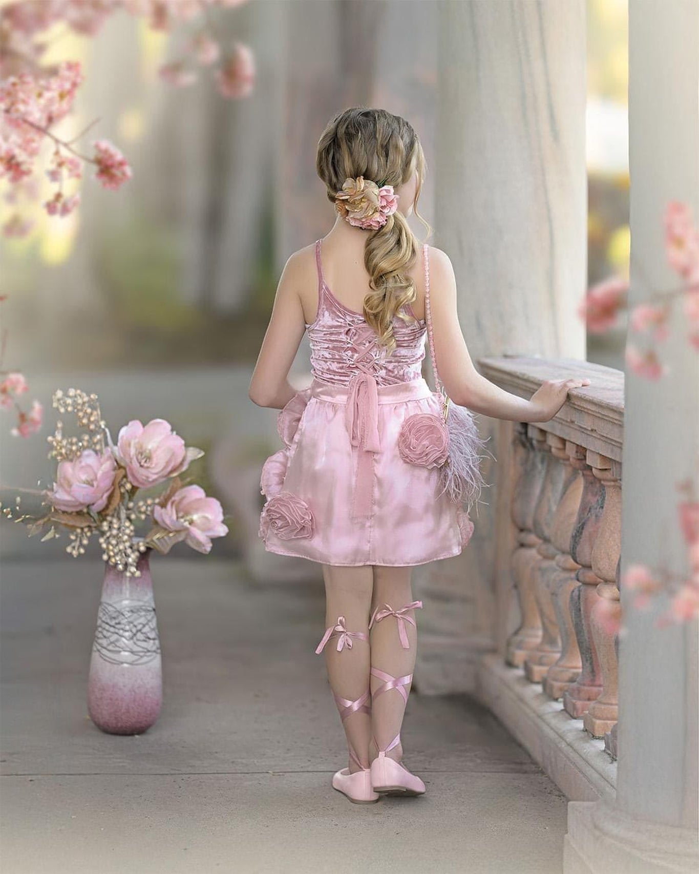 Girl | Vivian Organza Skirt | Dusty Pink
