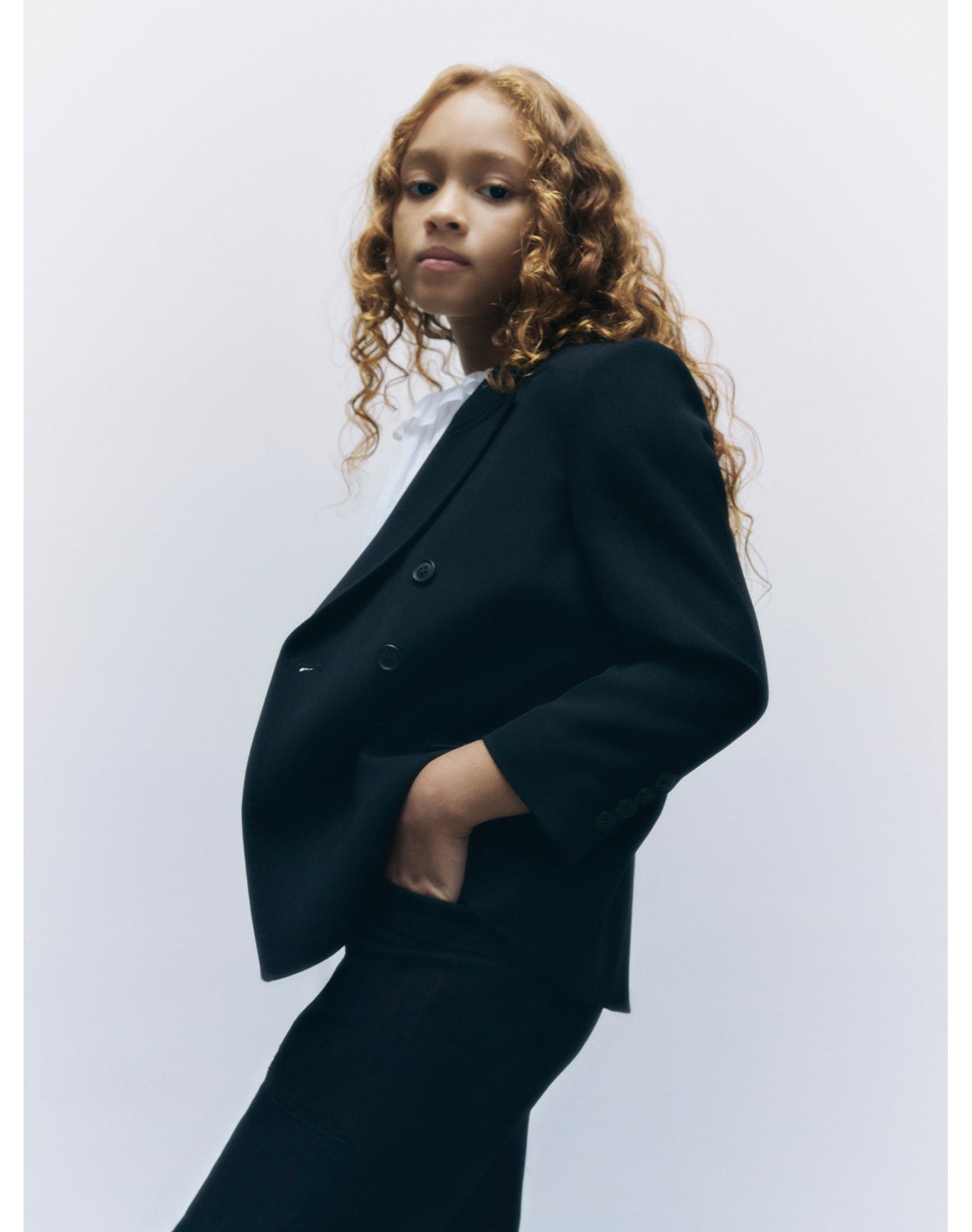 Girls | Bonpoint X Khaite Tammie Blazer | 4Y-8Y | Ocean Black