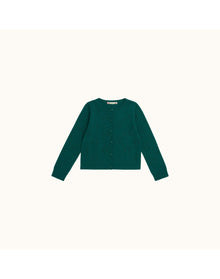Girls | Cashmere Cardigan | Emerald Green