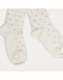 Girls | Dotty Tights | 34-36 | Milk White