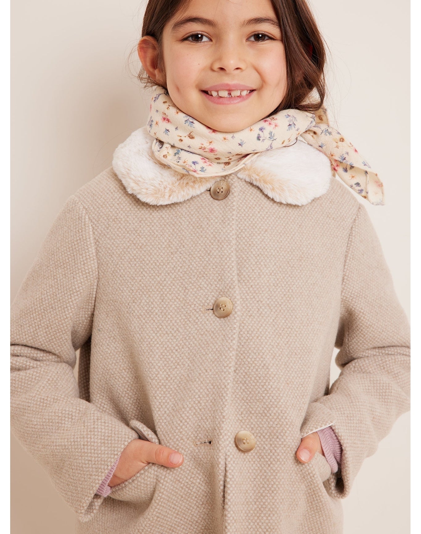 Girls | Favori Coat | Pebble