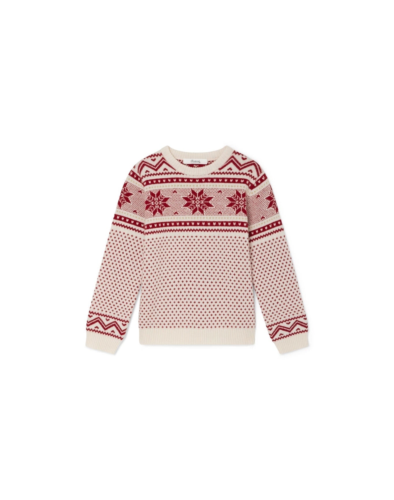 Girls | Jacquard Cashmere Sweater | 4Y-8Y | Natural White