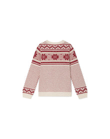 Girls | Jacquard Cashmere Sweater | 4Y-8Y | Natural White