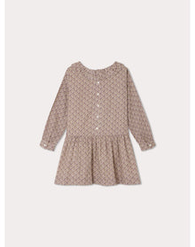 Girls | Mariela Dress Flowers | 8Y-12Y | Taupe