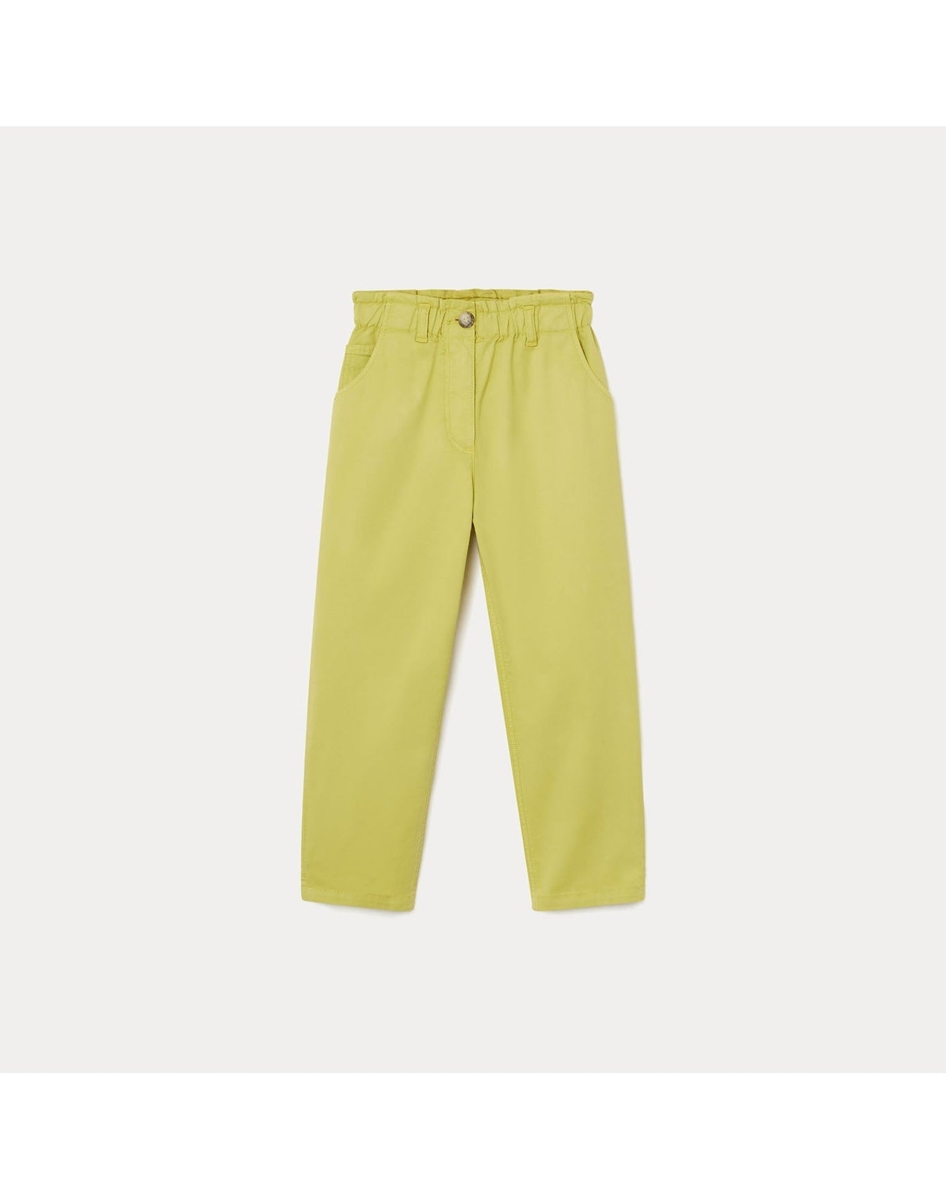Girls | Mom-Style Pants | 10Y-14Y | Acid Yellow