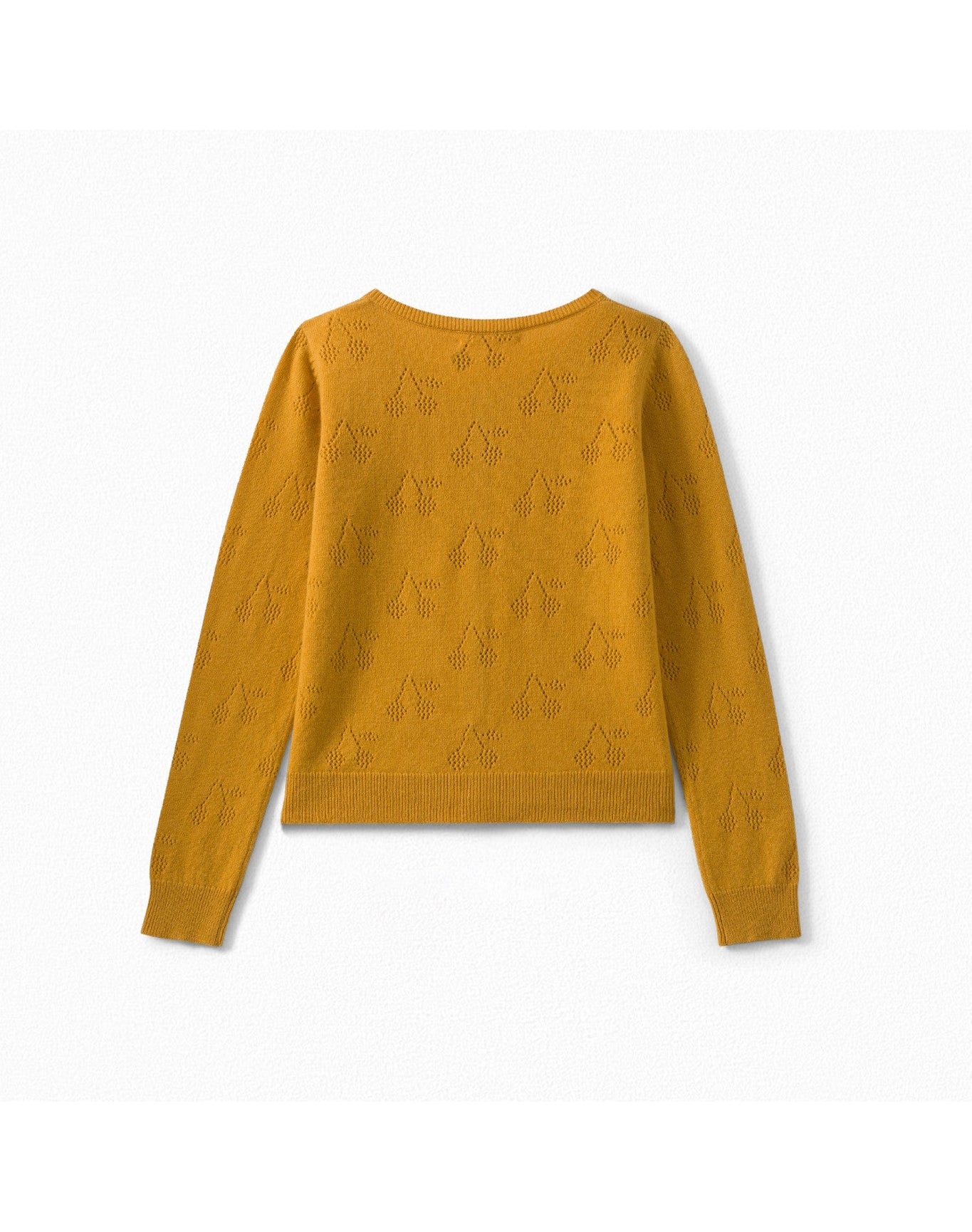 Girls | Openwork Cashmere Cardigan | Buttercup Yellow