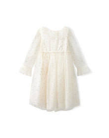 Girls | Sequined Tulle Dress | 8Y | Milk White