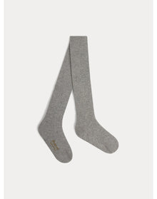 Girls | Thomina Ribbed Tights | Heathered Gray