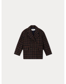 Girls | Tinley Coat Checked | 10Y-12Y | Navy