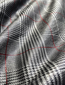 Faux Leather Print Legging::Glen Plaid::Detail