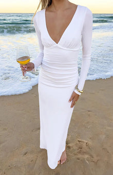 Grayson Long Sleeve Maxi Dress | White
