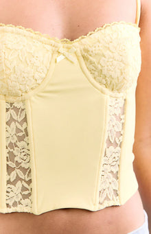 Gwen Lace Corset Top | Yellow