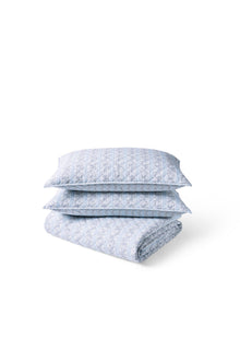 Full Marigold Wreath Quilt And Sham Set | Baby Blue Rush