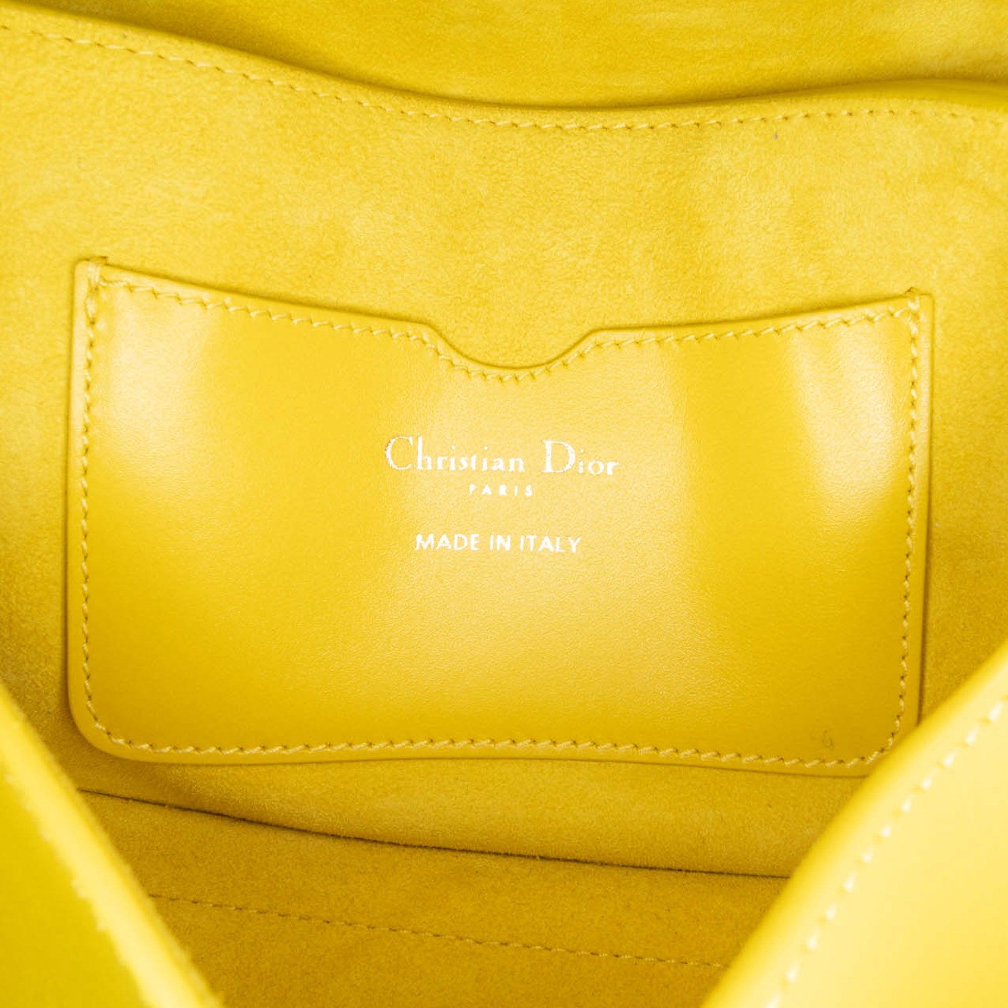 Dior | Pre-Owned Calfskin Bobby East West Crossbody | Yellow