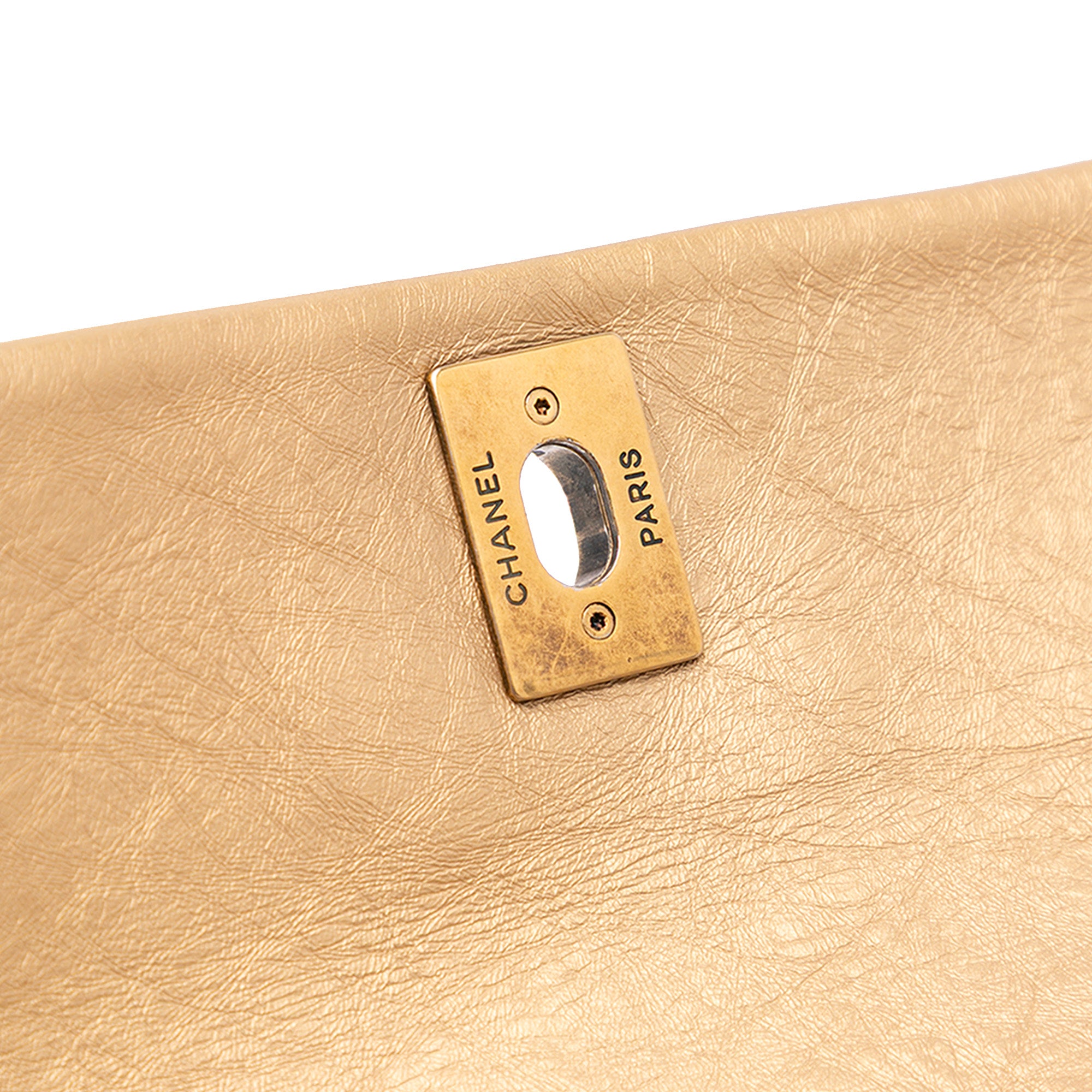 Chanel | Pre-Owned Medium Quilted Aged Calfskin Pondichery Flap | Gold