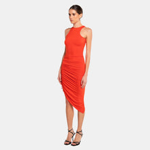 OW Collection Halterneck Ruched Dress | OW Red