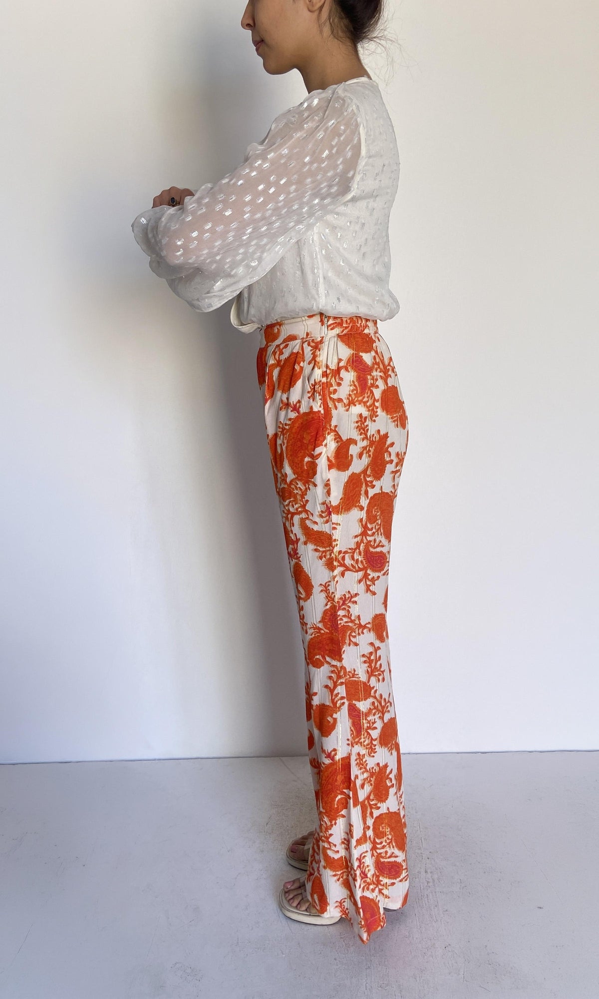 Womens | Bela Moss Crepe Pants | Orange