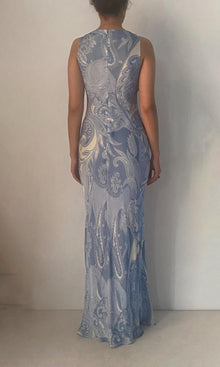 Hemant And Nandita | Fiza Viscose Satin Long Dress |SP25 | Powder Blue