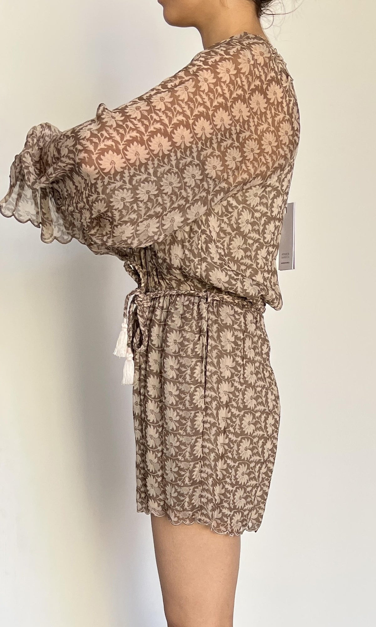Womens | Inv Viscose Chiffon Romper | Brown