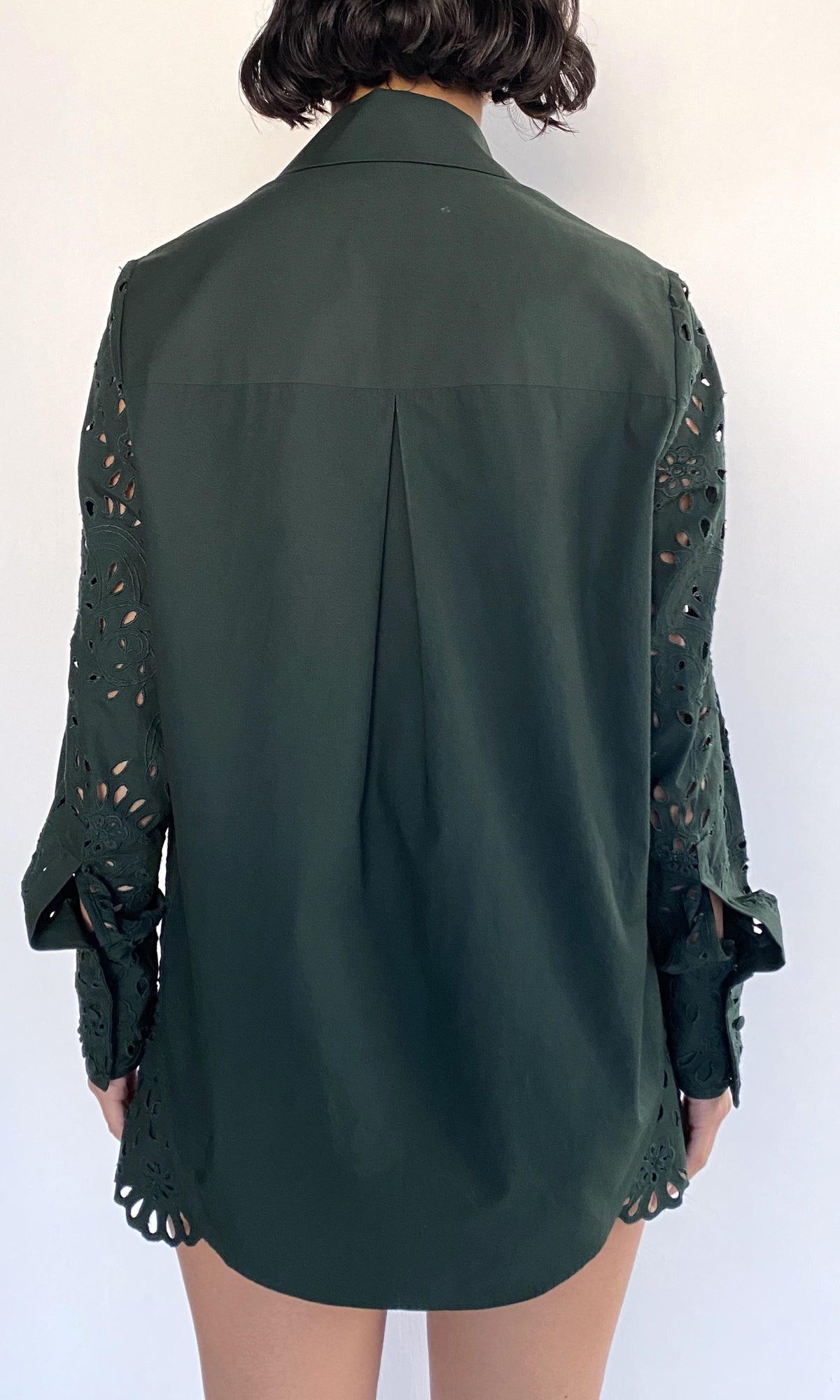 Womens | Kyna Cotton Poplin Shirt | Green