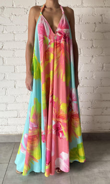 Womens | Mina Crinkle Rayon Long Dress | Multi