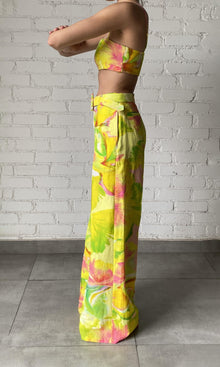 Womens | Mina Linen Cotton Bandeau | Yellow Floral